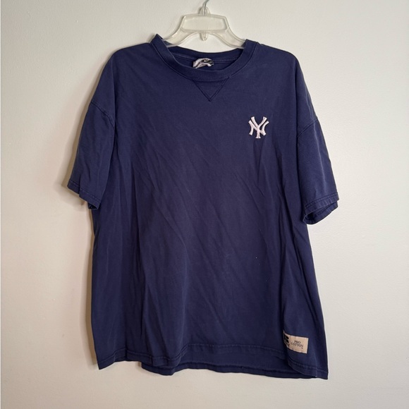 Vintage 90s Yankees Embroidered Logo Tshirt (XL) - Picture 1 of 4